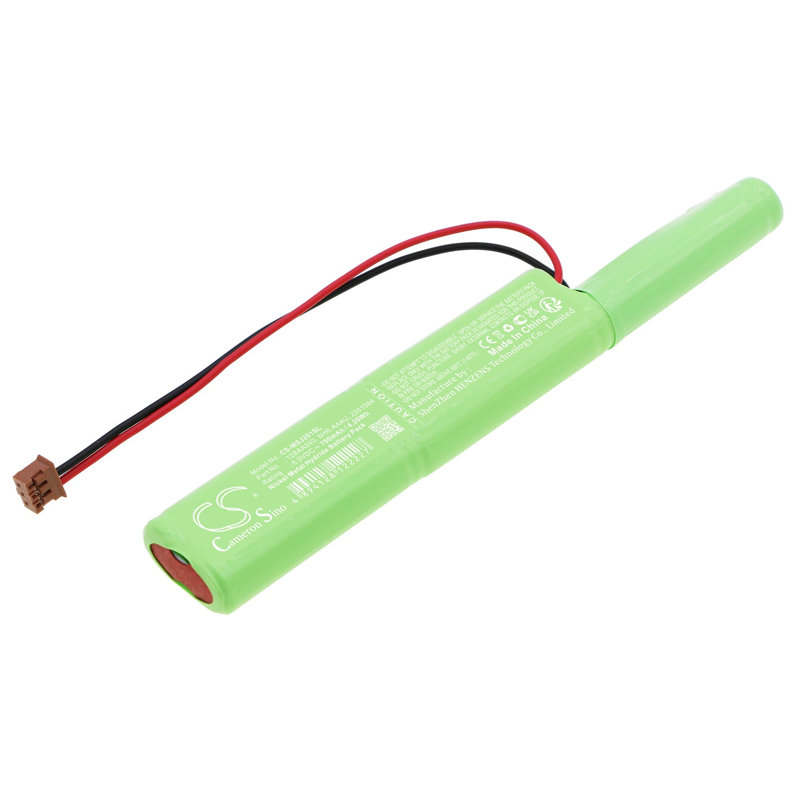 700mAh Replacement Battery for Mitutoyo Surftest SJ-201 - 6V 4.2Wh Ni-MH - 12BAA240, 5HR-AAAU
