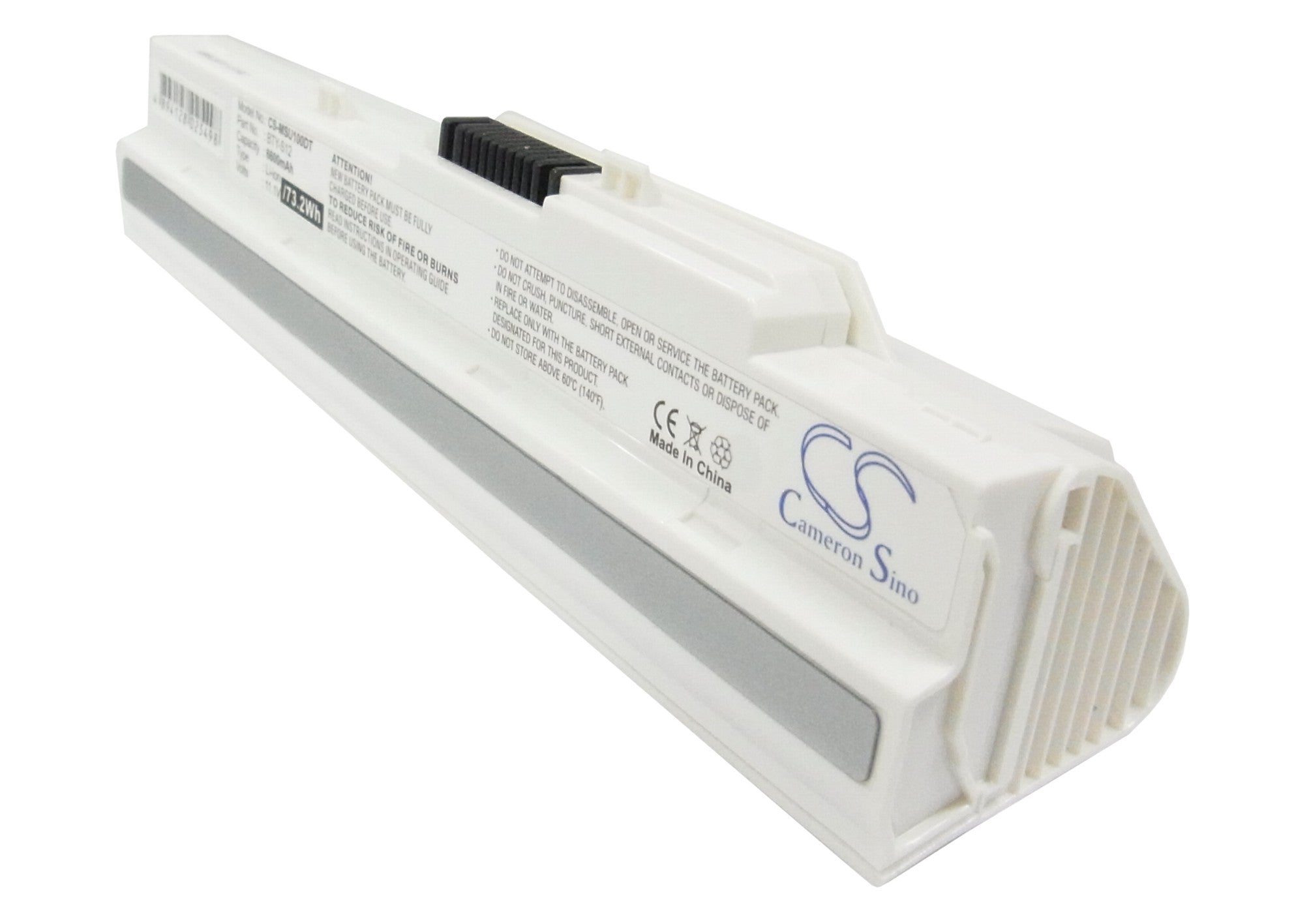 6600mAh Extended Laptop Battery for Advent 4211 4212, MSI Wind U100 U120 - 11.1V Li-ion, Long Life
