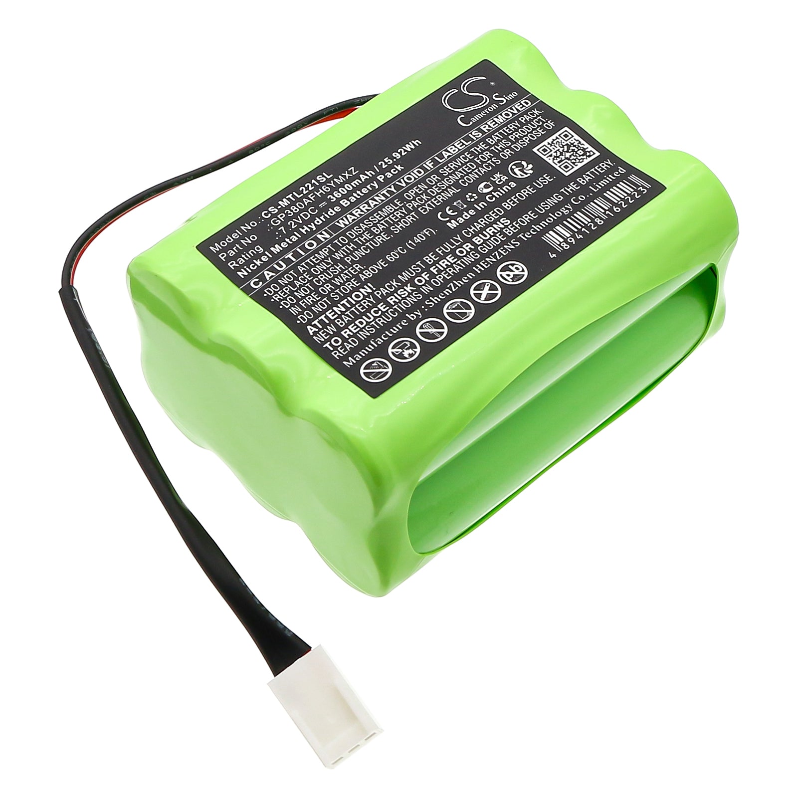 7.2V 3600mAh Ni-MH Battery for Megalite P-335 Survey Equipment - Transpal IND221 & Mettler Toledo IND221 Compatible
