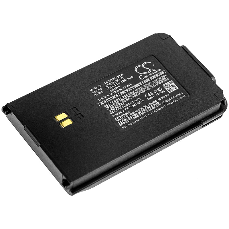 1200mAh Replacement Battery for Motorola Clarigo SMP-508/528 Two-Way Radio - 7.4V Li-ion 8.88Wh
