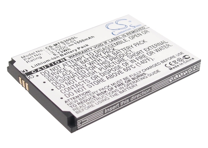 1550mAh Replacement Battery for SEALS TS3 Waterproof Smartphone - 3.7V 5.73Wh Li-ion
