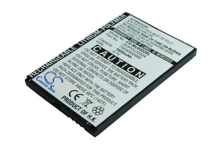 I-Mate Ultimate 8502 Smartphone Battery: 1600mAh 3.7V Li-Polymer Replacement - 303POL0000A, 745WS00685 Compatible
