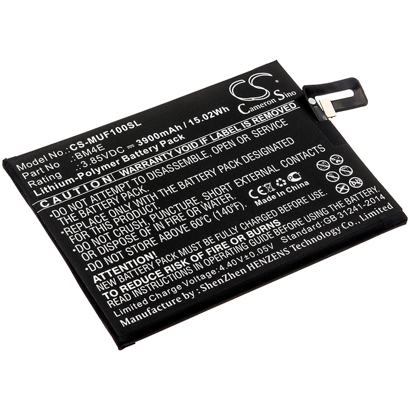 3900mAh BM4E Battery Replacement for Poco F1/Armoured Edition - Global Dual SIM, 3.85V Li-Polymer