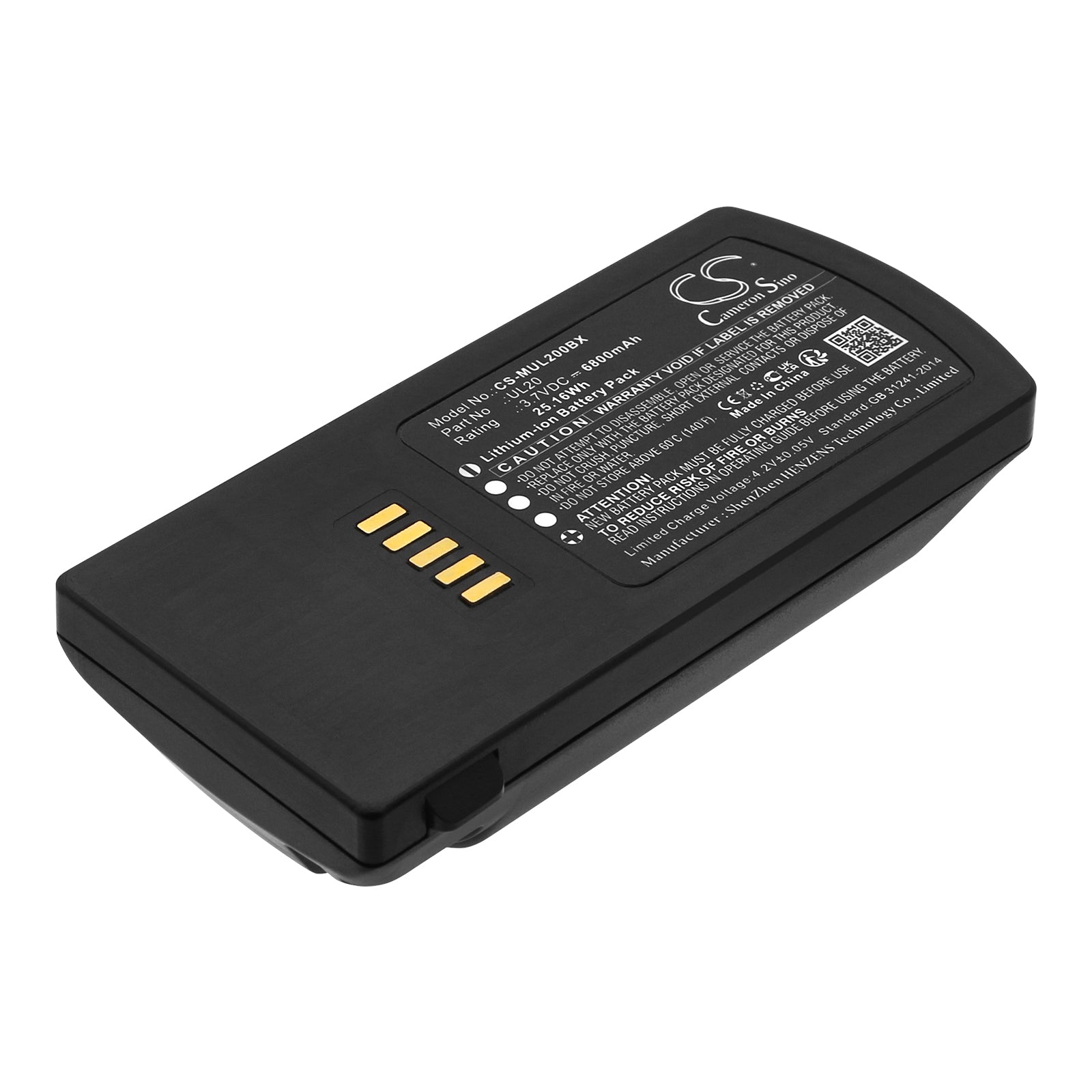 6800mAh Extended Battery for M3 Mobile UL20/UL20F Barcode Scanners, High Capacity 3.7V Lithium-Ion Replacement
