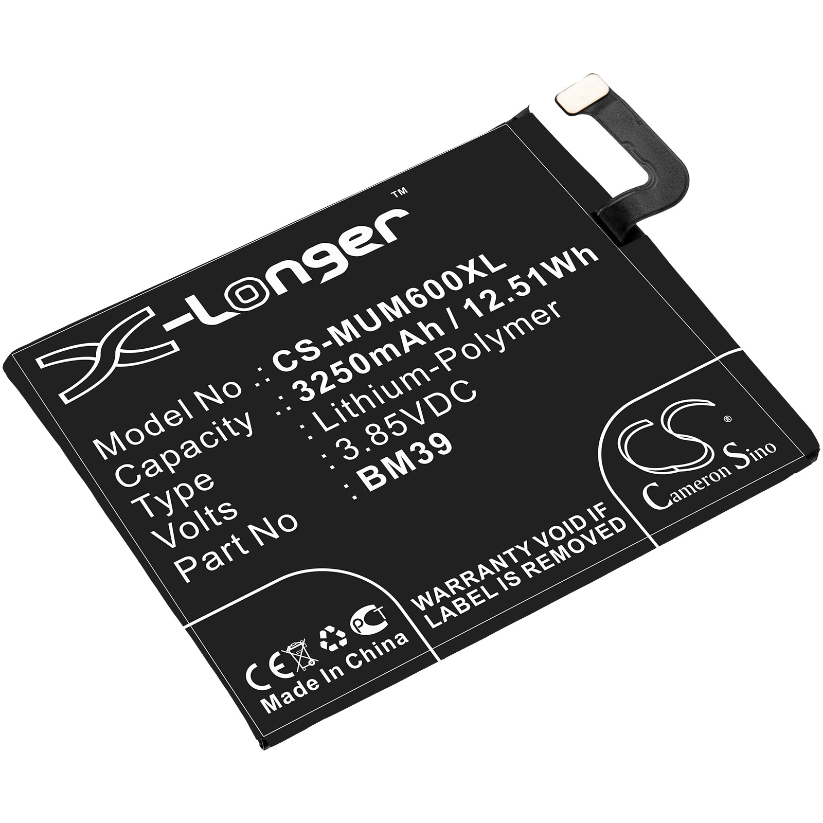 3250mAh Replacement Battery for Redmi 6/7 & Xiaomi Mi 6 Series - 3.85V Li-Polymer - Extended Life

