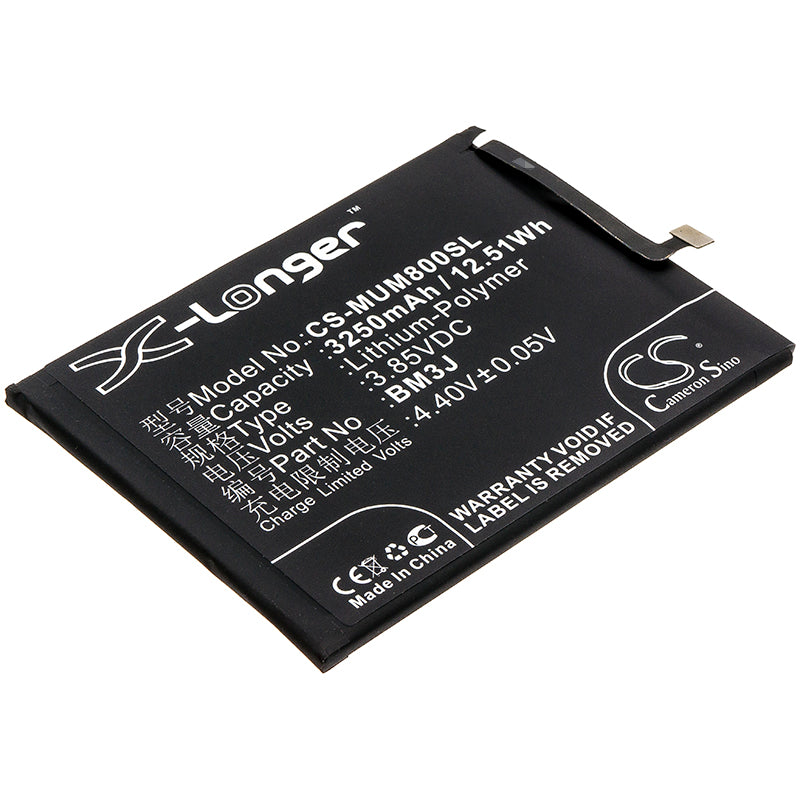 3250mAh Replacement Battery for Xiaomi Mi 8 Lite/Youth (BM3J) - 3.85V Li-Polymer - Phone Battery Replacement
