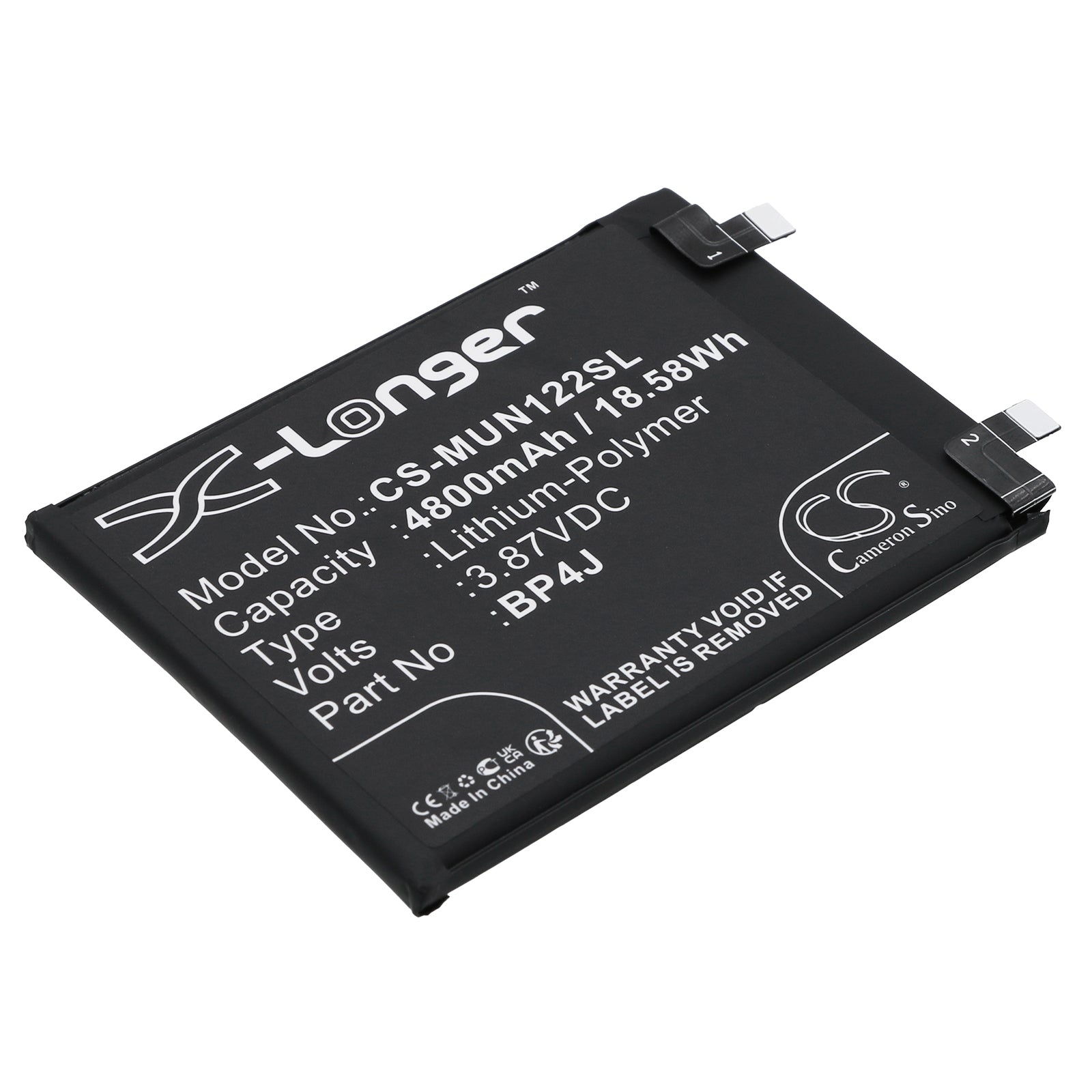 4800mAh Redmi Note 12 Pro+ 5G & Note 12 5G Replacement Battery (BP4J) - Premium Li-Polymer - Model 22101316UP/UCP
