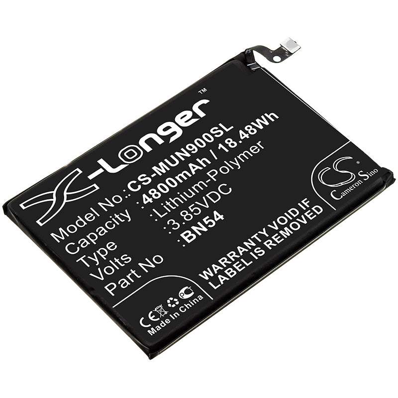 4800mAh Replacement Battery for Xiaomi Redmi 10X 4G & Note 9 (BN54) - 3.85V Li-Polymer - Extended Life
