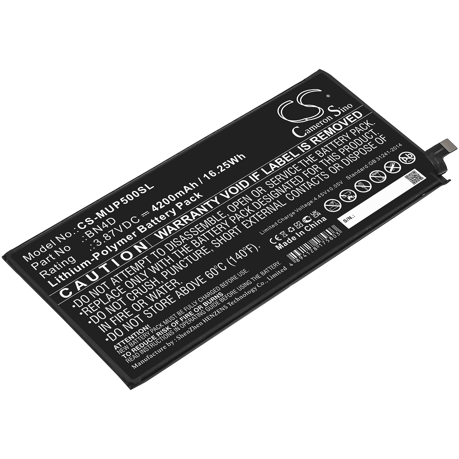 4200mAh Replacement Battery for Xiaomi Mi Pad 5 Pro/5G Tablet (BN4D) - 3.87V Li-Polymer, Long-Lasting Power
