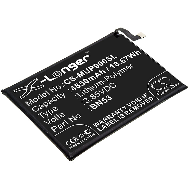 4850mAh Redmi Note 9 Pro/Max Battery - M2003J6B2G, M2101K6G Replacement - 3.85V Li-Polymer Cell
