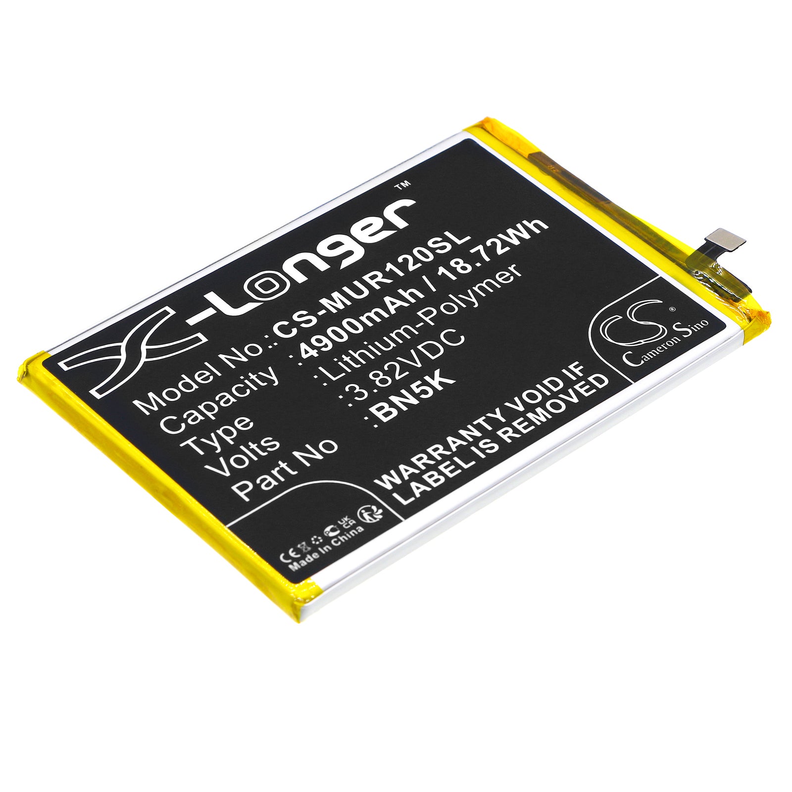 4900mAh Replacement Battery for POCO C55, Redmi 11A/12C - BN5K - Li-Polymer Cell - Long Lasting Power
