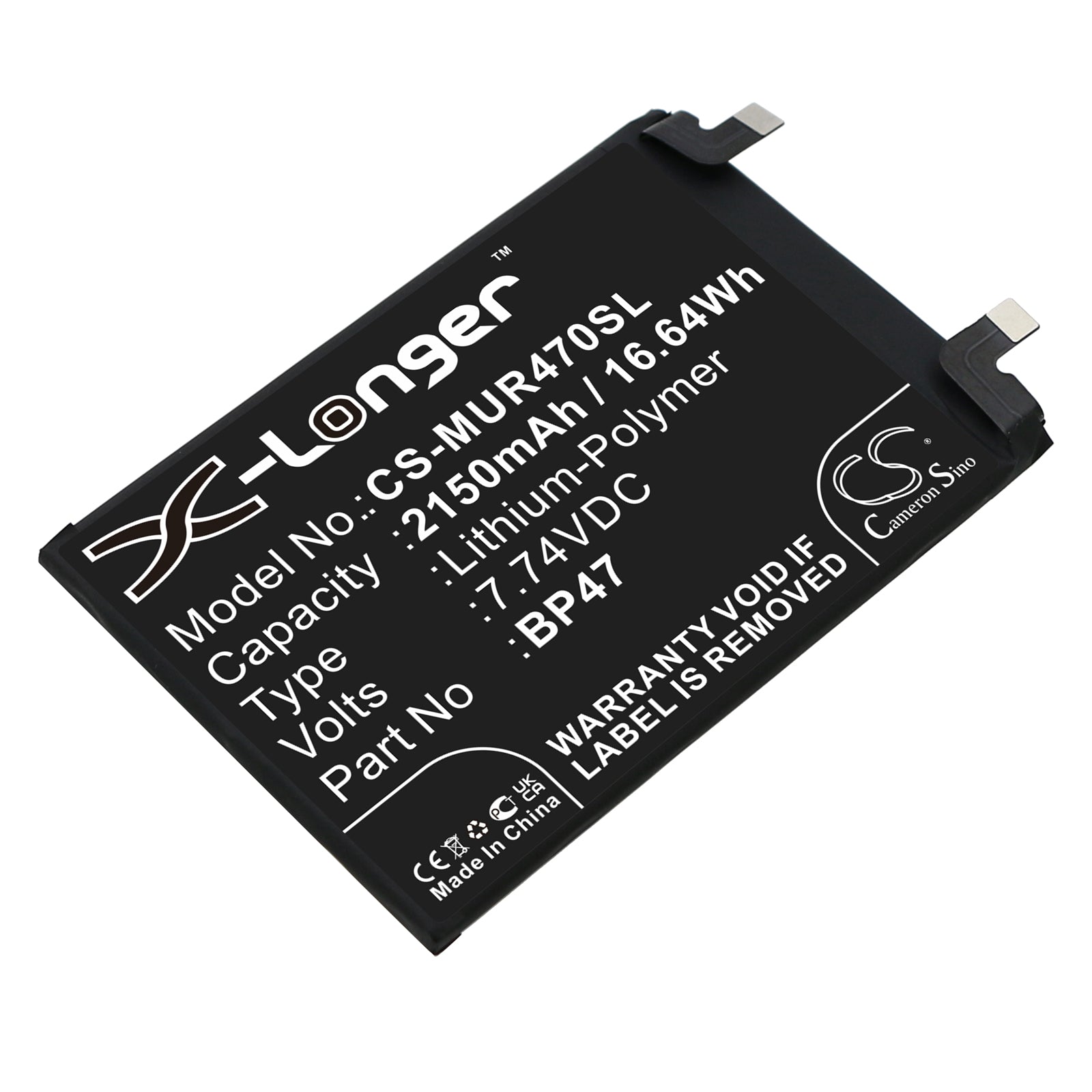 2150mAh BP47 Replacement Battery for Redmi Note 11 Pro+ 5G/11i Hypercharge - 21091116UC/UG/UI
