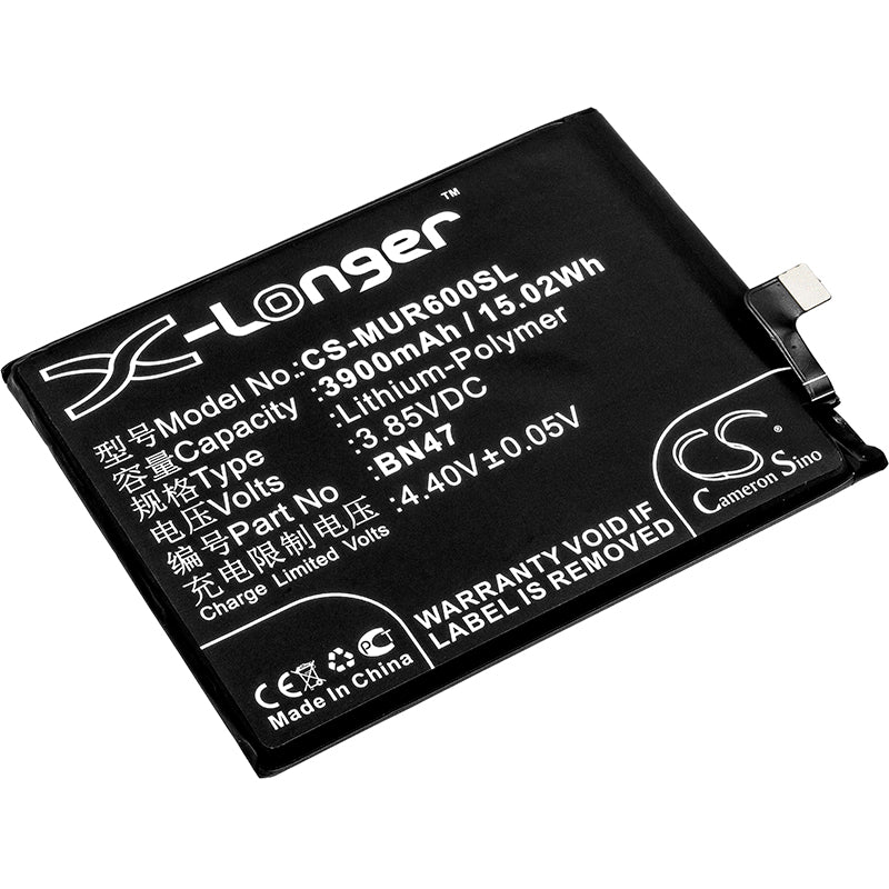 3900mAh BN47 Battery for Redmi 6 Pro/Mi A2 Lite - Premium Replacement Battery Li-Polymer, 3.85V, 15.02Wh
