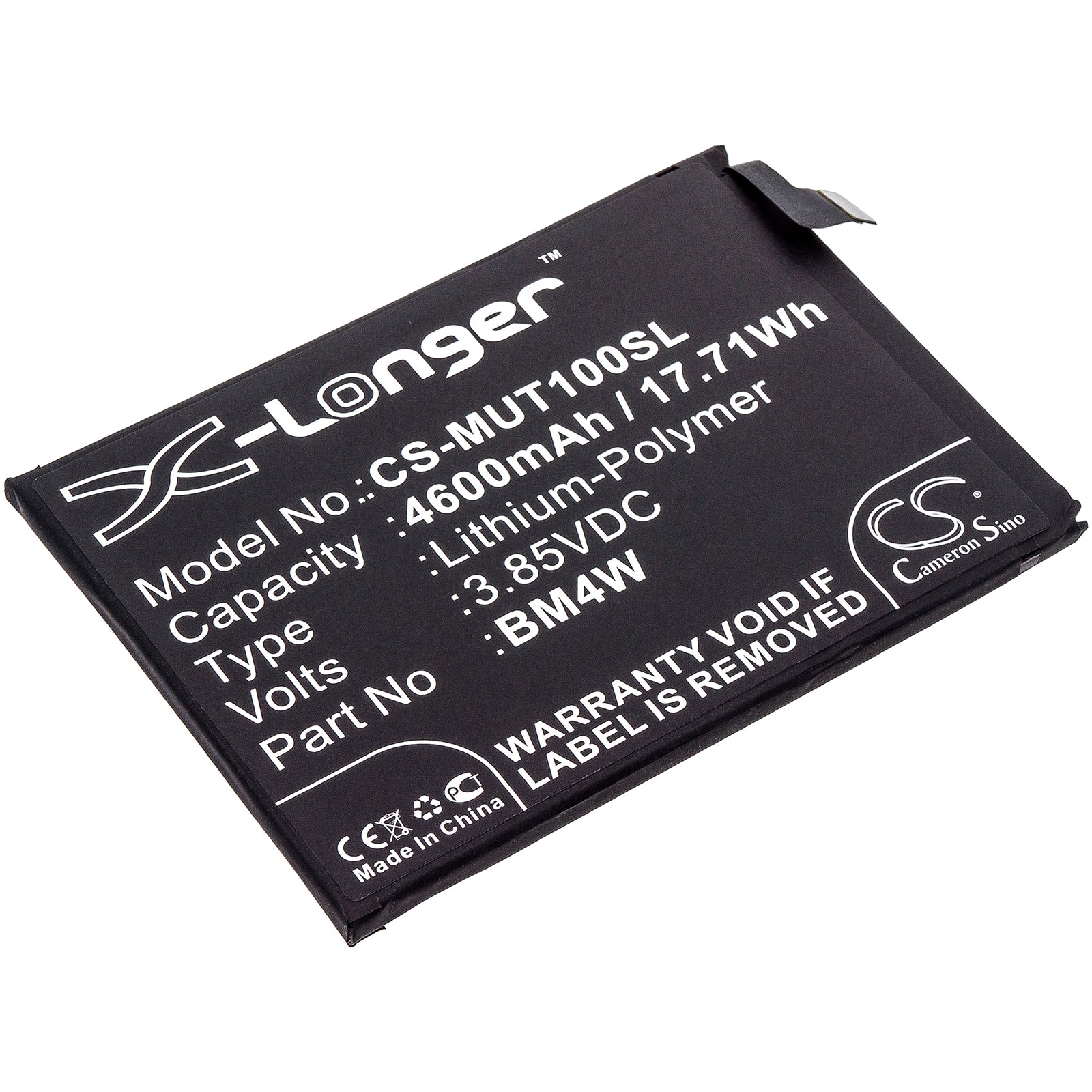 4600mAh BM4W Replacement Battery for Redmi Note 9 Pro 5G, Mi 10T Lite 5G, Mi 10i 5G - 3.85V Li-Polymer