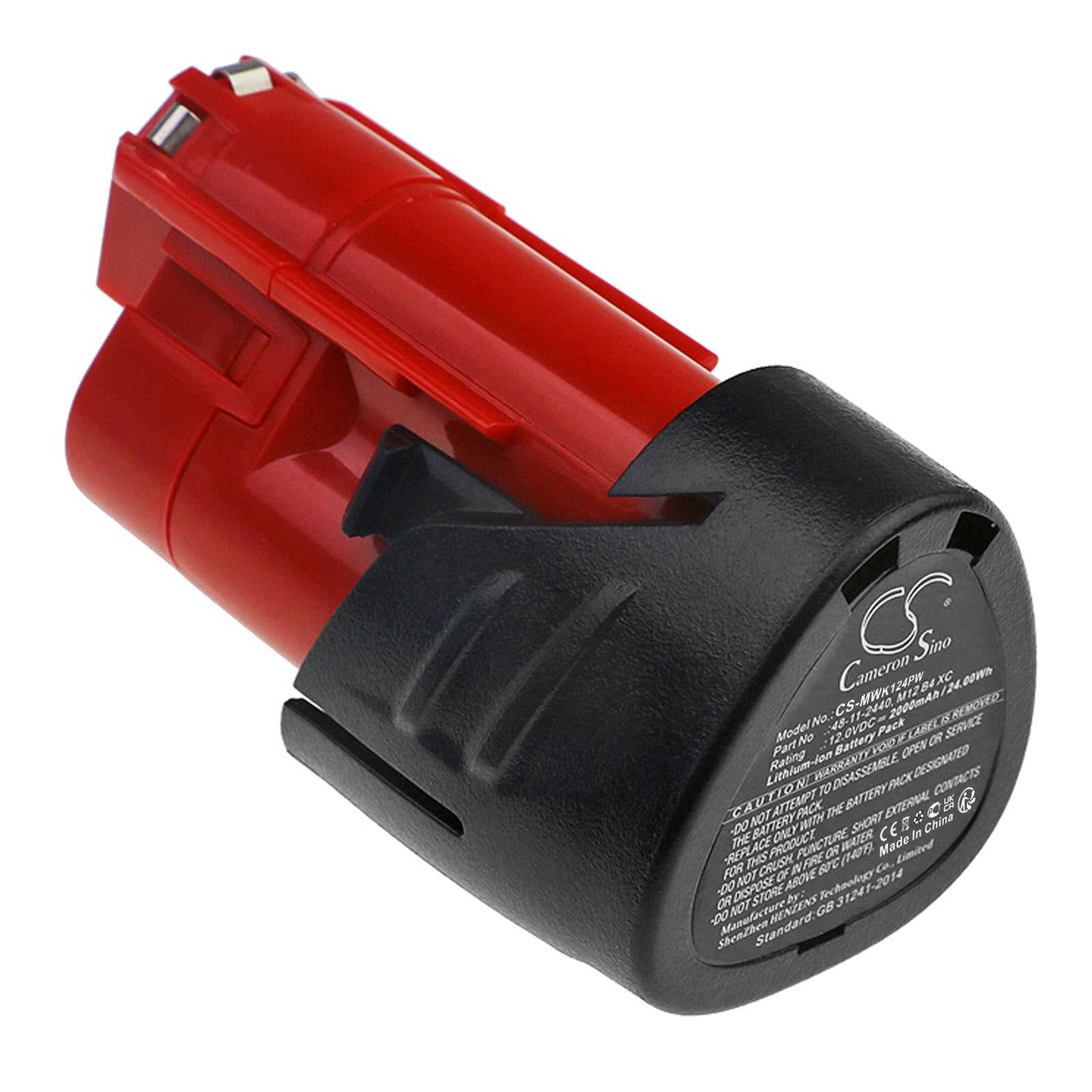 2000mAh 12V Li-ion Battery for Milwaukee M12 Power Tools, Replaces M12 REDLITHIUM XC 4.0 & More
