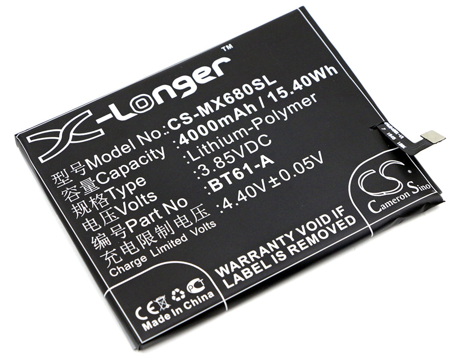 4000mAh Replacement Battery for Meilan Note 3 & MeiZu M3 Note Smartphone - 3.85V Li-Polymer
