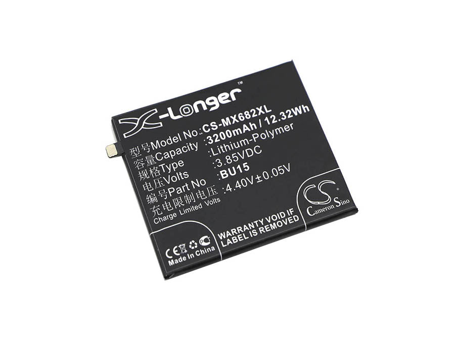 3200mAh Replacement Battery for Meilan U20/U20 Dual SIM - 3.85V Li-Polymer BU15
