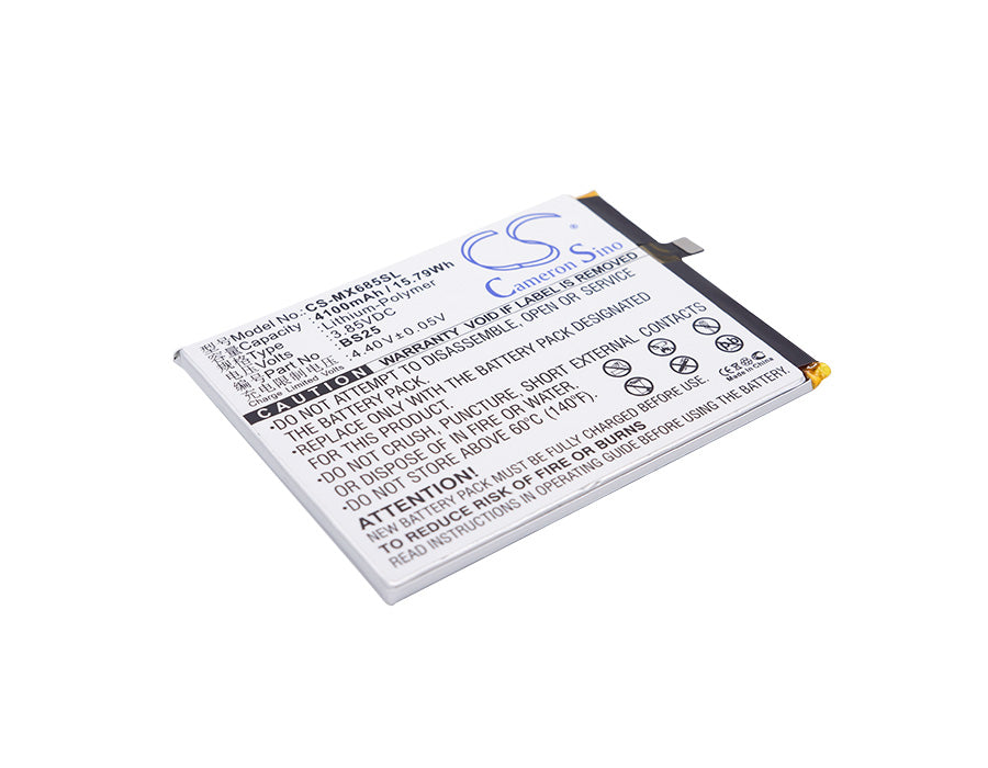 4100mAh Replacement Battery for MeiZu Meilan Max, M3 Max - S685Q, S685M Smartphone, 3.85V Li-Polymer
