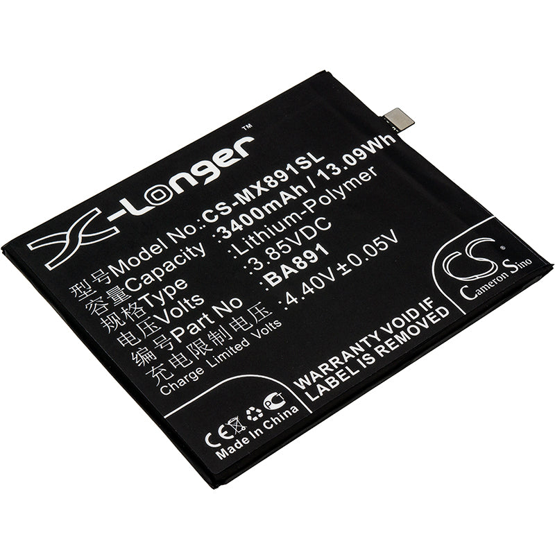 3400mAh Replacement Battery for Meizu 15 Plus (M891Q) - 3.85V Li-Polymer - Phone Repair Part
