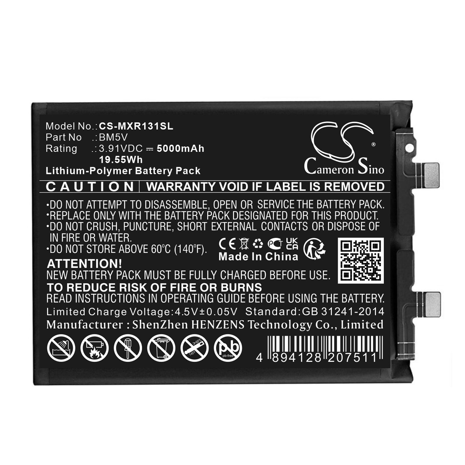 Redmi Note 13 Pro Battery Replacement - BM5V, 5000mAh, High Capacity Li-Polymer, Phone Repair Part
