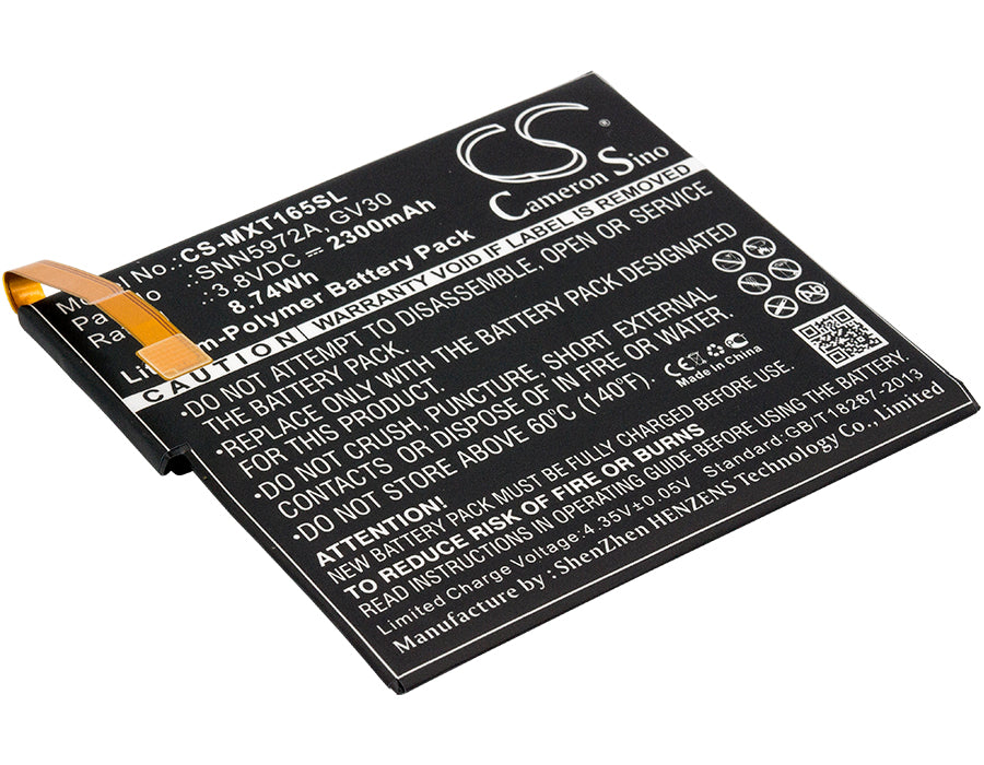 2300mAh Replacement Battery for Moto Z XT1650, Droid Edition, SNN5972A - 3.8V - Smartphone Battery