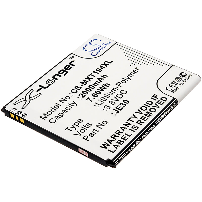 2000mAh Replacement Battery for Moto E5 Play Go Edition & Dual SIM (XT1920-15/16/18/19) JE30 - 3.8V Li-Polymer
