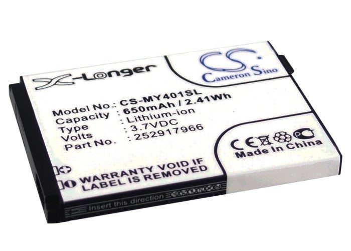 650mAh Replacement Battery for Sagem MY401C, MY401L Smartphones - 3.7V Li-ion - 252917966
