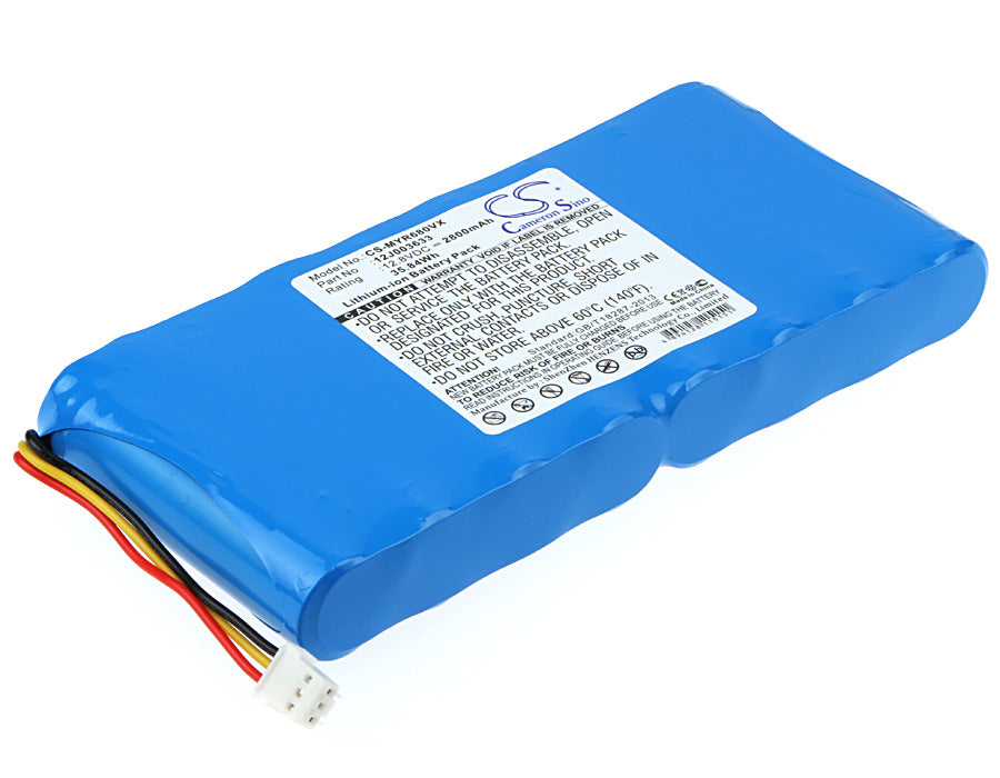 12.8V 2800mAh LiFePO4 Battery Replacement for Moneual RYDIS H68 Pro, H67, MR6550 Robot Vacuum - Extended Life
