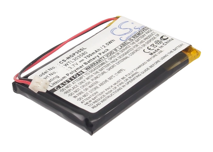 700mAh Replacement Battery for Navgear/Pearl GT-35 GPS Navigators - 3.7V Li-Polymer
