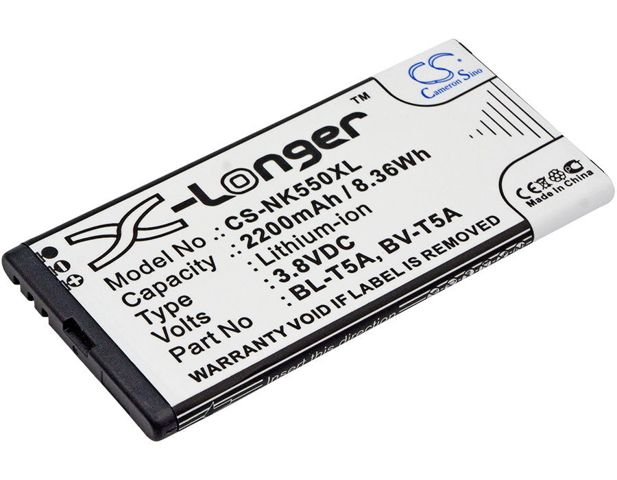 2200mAh Replacement Battery for Nokia Lumia 550/730/735 - BL-T5A/BV-T5A - 3.8V Li-ion - Mobile Phone

