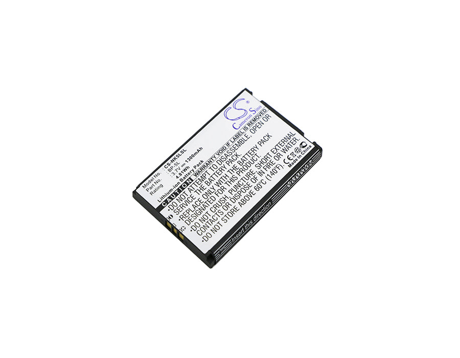 Replacement Battery for Nokia 7710, 9500, E61, N800 - BP-5L - 1300mAh 3.7V Li-ion - Mobile Phone Battery
