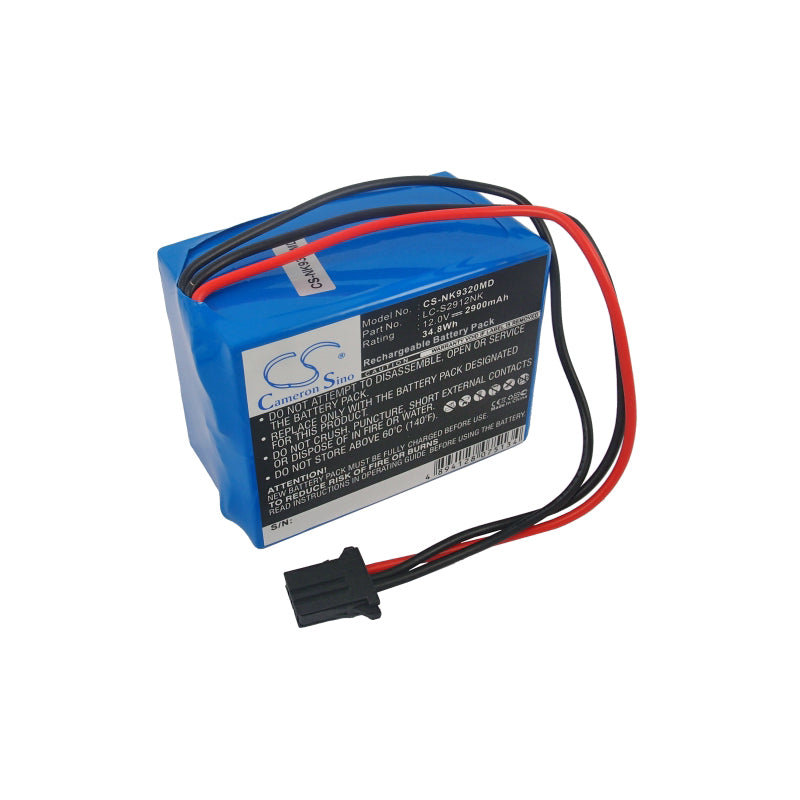 Nihon Kohden ECG Monitor Replacement Battery - 2900mAh, 12V, 34.8Wh - Compatible with ECG-9320, TEC-7431, TEC-7511, TEC-7521
