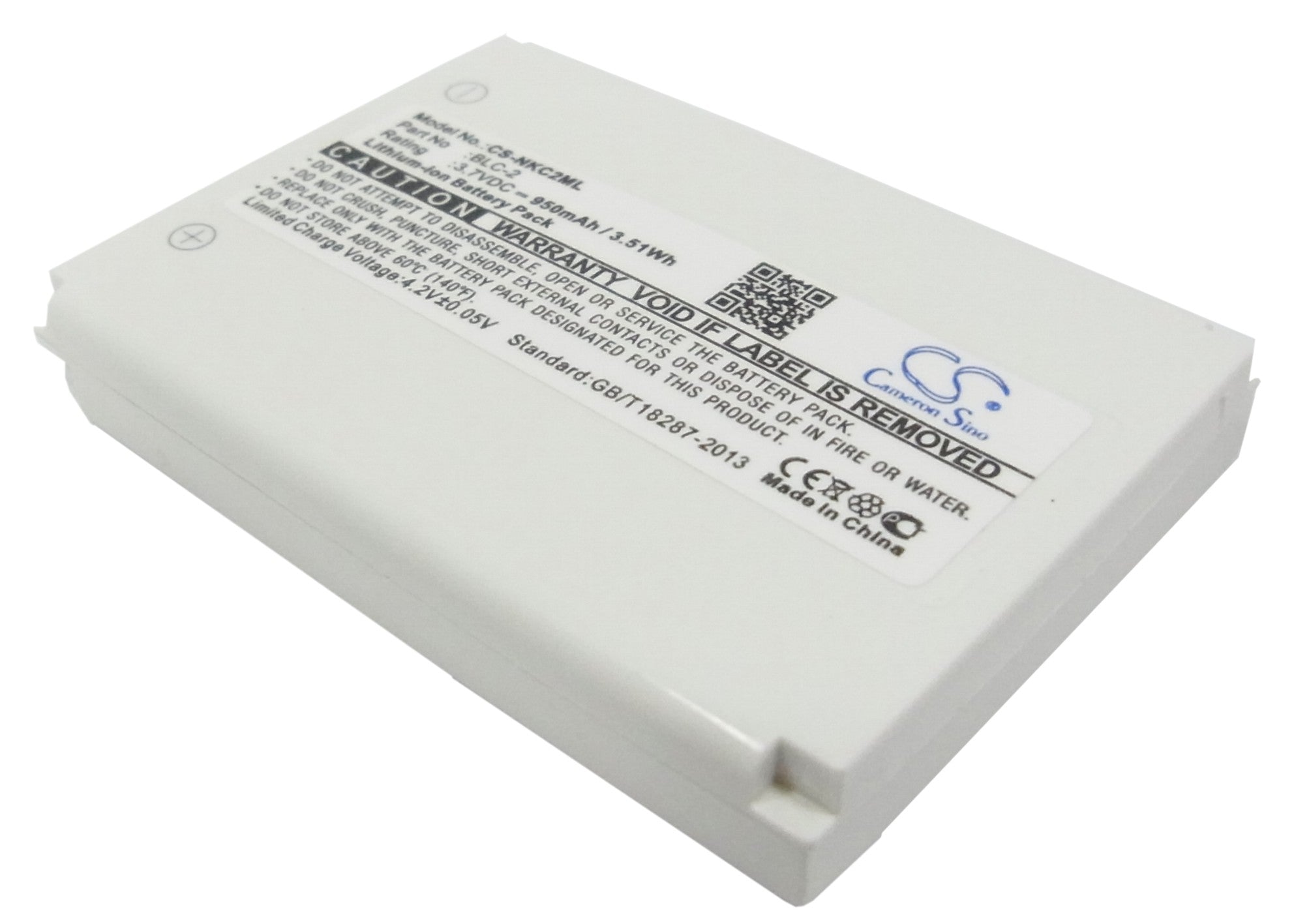 950mAh Nokia 3310 Battery Replacement: 3315, 3330, 3350 Compatible - 3.7V Li-ion, BLC-2/BLC-1 
