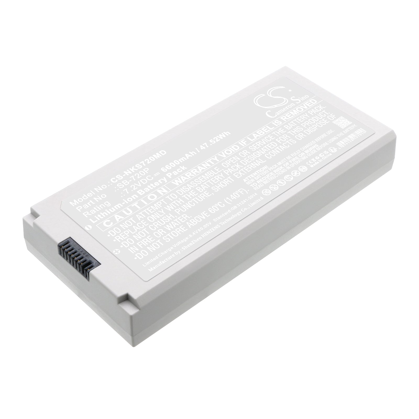 7.2V 6600mAh Li-ion Replacement Battery for Nihon Kohden Lifescope SVM-7200 & Defibrillation Monitor - High Capacity
