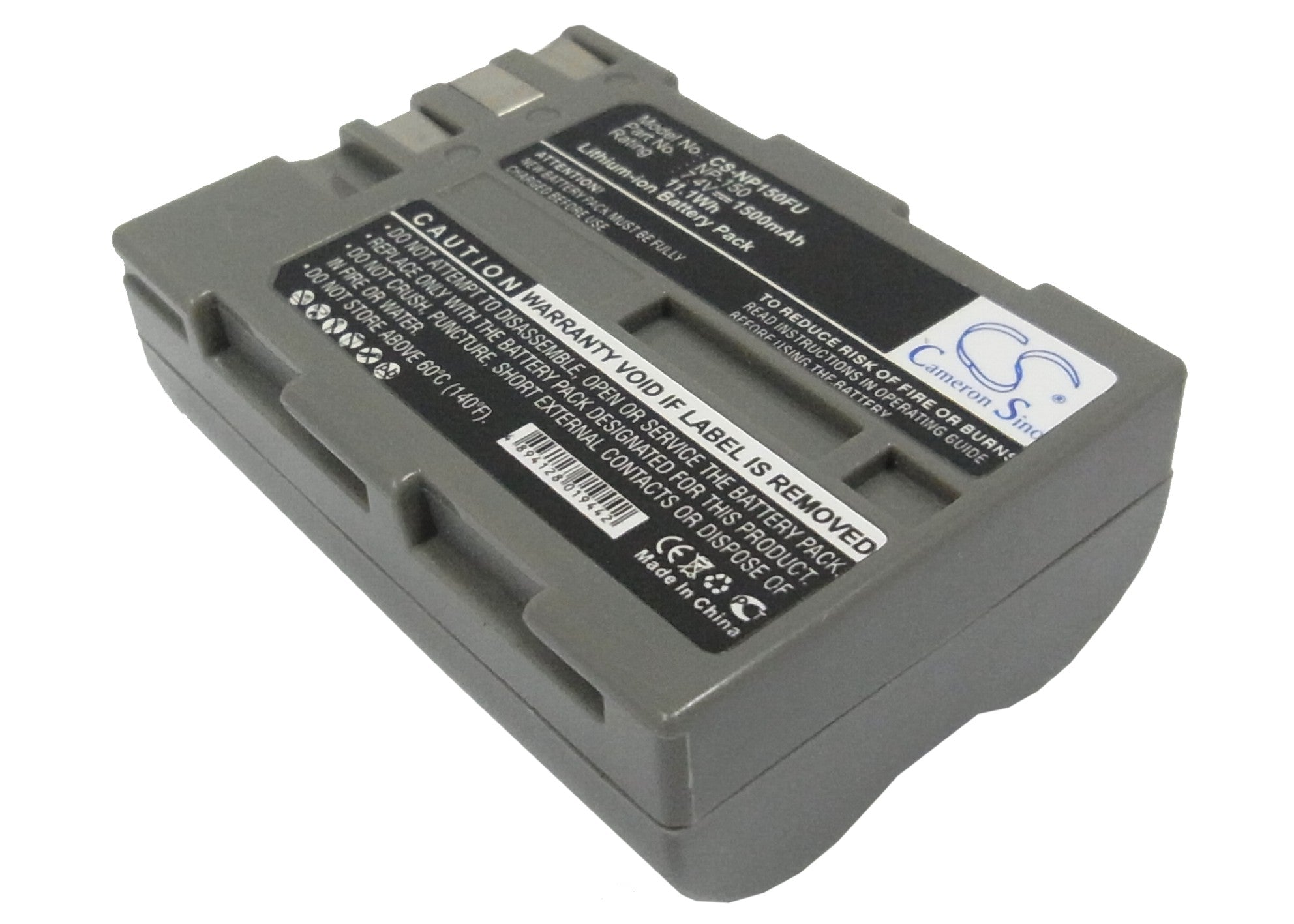 1500mAh Replacement Battery for Fujifilm FinePix S5 Pro & IS Pro Digital Cameras - NP-150 Li-ion 7.4V
