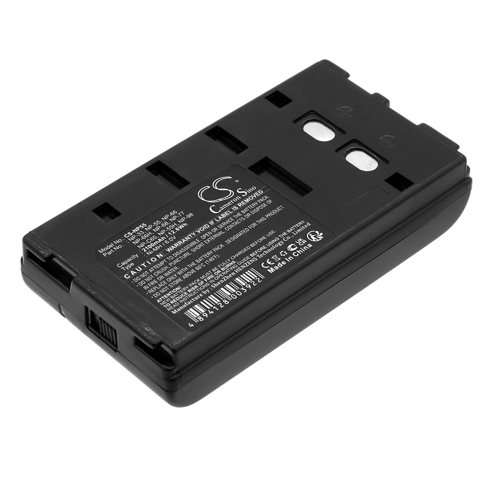 6.  0V 2100mAh Ni-MH Replacement Battery for AKAI BPN300, Sears 53704 & Vintage Camcorders
