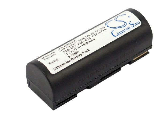 1400mAh Replacement Battery for Epson R-D1, Fujifilm FinePix - 3.7V Li-ion Camera Battery, 55.5x20x20.3mm

