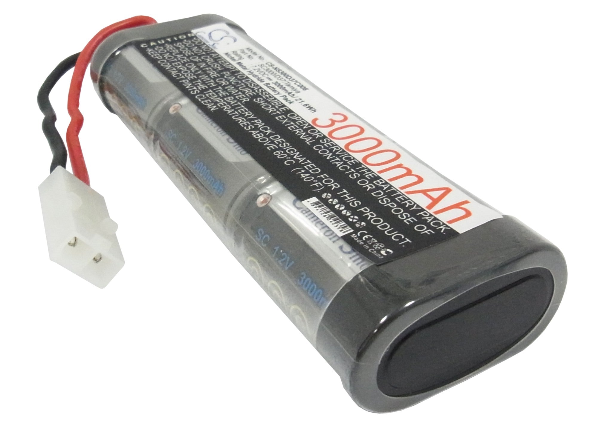 7.2V 3000mAh Ni-MH Replacement Battery Pack for Craftsman 315.111670, Sears 54021, iRobot Looj - High Capacity Upgrade
