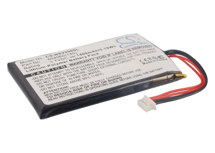 1400mAh Replacement Battery for Insignia NS-NCV20GPS Navigator - 3.7V Li-Polymer GPS Navigation Power Cell
