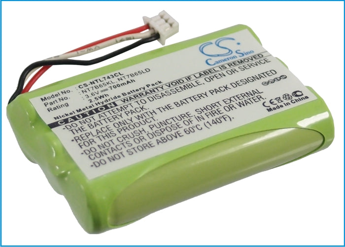 700mAh Ni-MH 3.6V Cordless Phone Battery - AGFEO DECT 30, C45, Kirk, Spectralink, Nortel Replacement 
