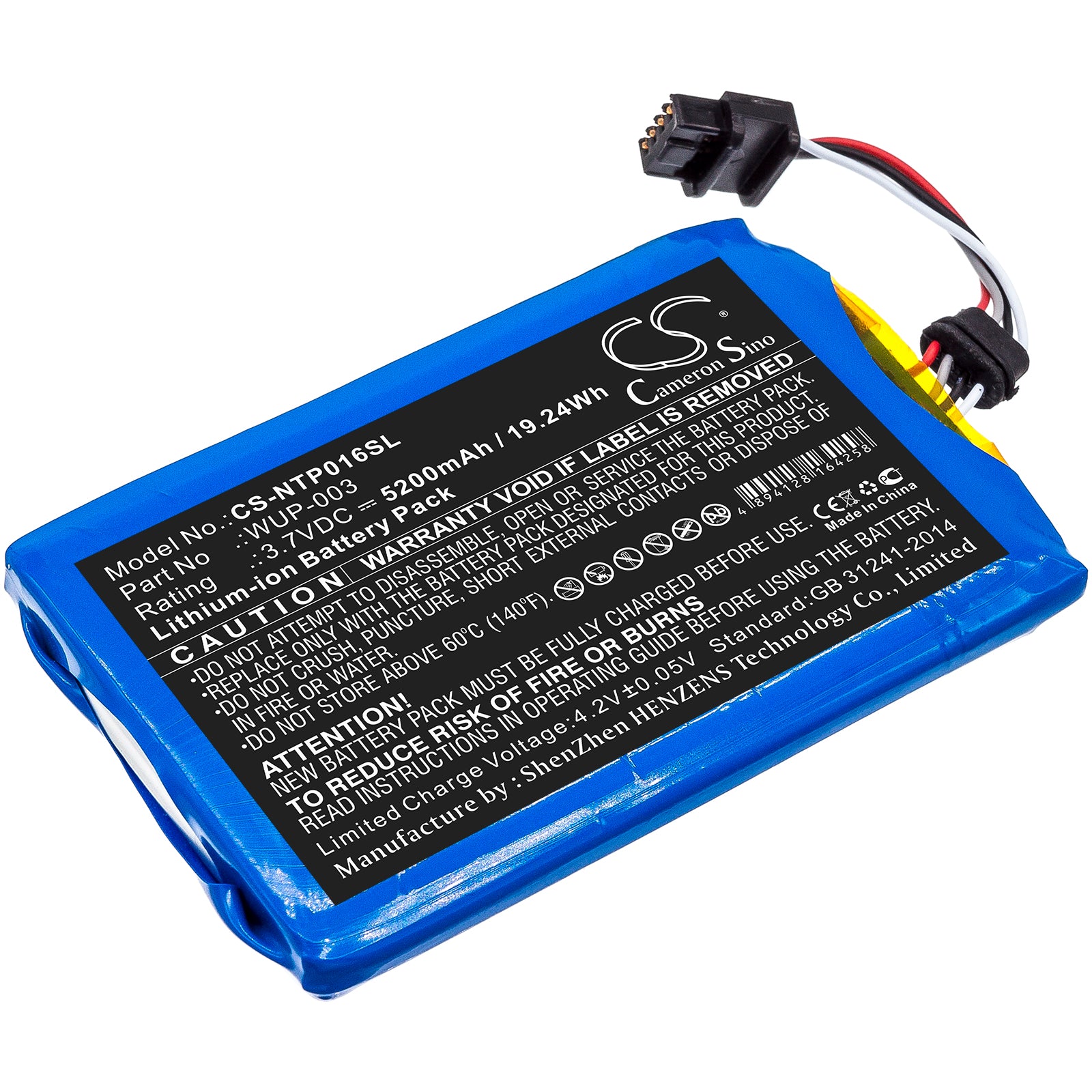 5200mAh Extended Battery for Nintendo Wii U GamePad WUP-003, 19.24Wh 3.7V Li-ion Replacement Battery Pack
