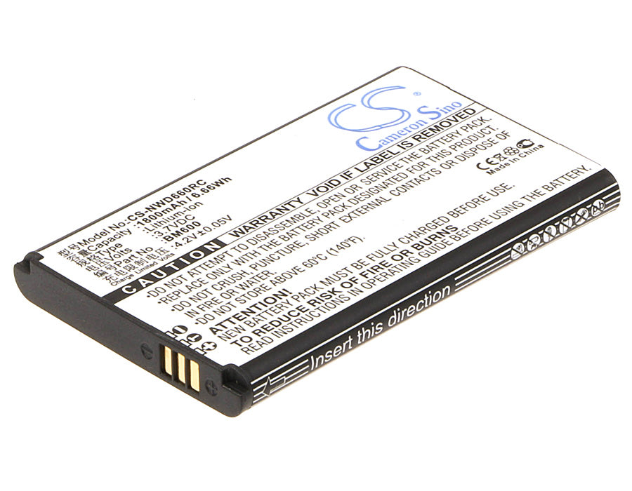 1800mAh Replacement Battery for Nubia WD660 Hotspot - BM600 Compatible, 3.7V Li-ion
