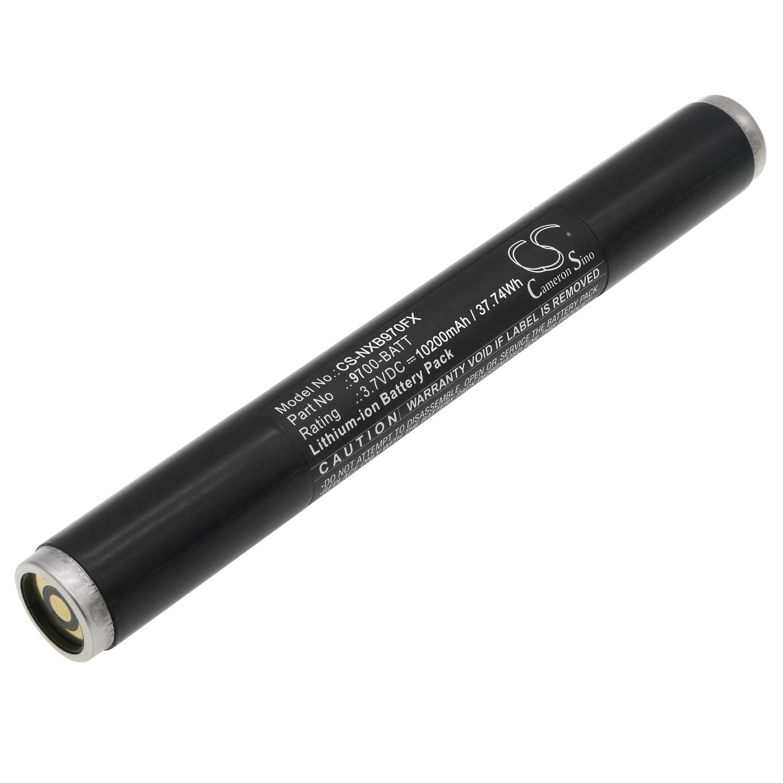 High-Capacity 10200mAh 3.7V Li-ion Battery for Nightstick 9700, 9744, 9746 Flashlights - 37.74Wh Replacement
