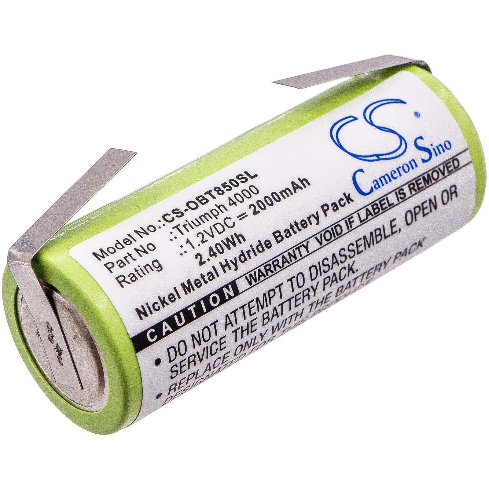 2000mAh Ni-MH Battery for Oral-B Triumph 4000 Electric Toothbrush - Models 3761, 3762, 3745 - 1.2V 2.4Wh Replacement
