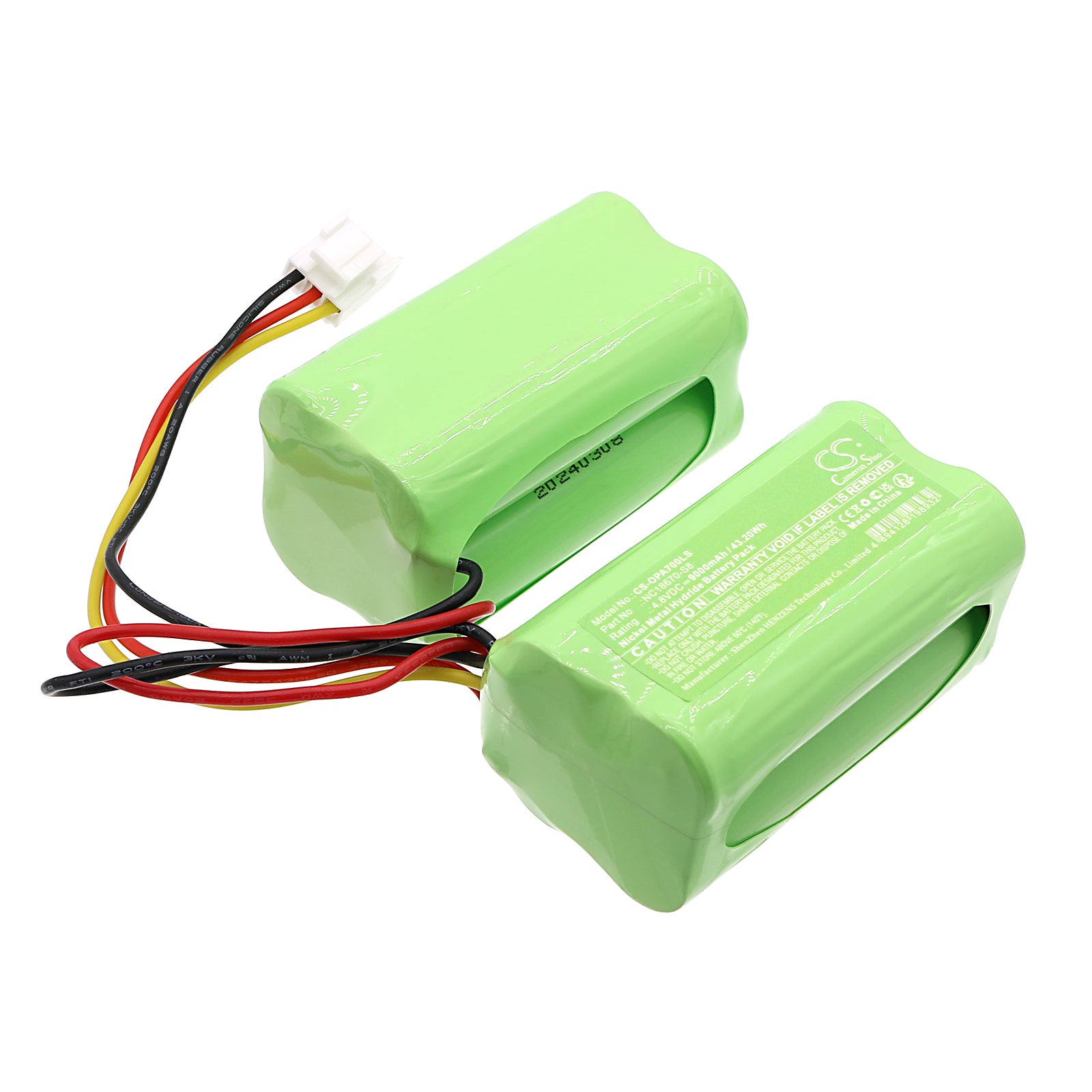 4.8V 9000mAh Ni-MH Battery for AWEX AXNC/ANX Emergency Lights, 43.2Wh, 70x36.8x36.8mm
