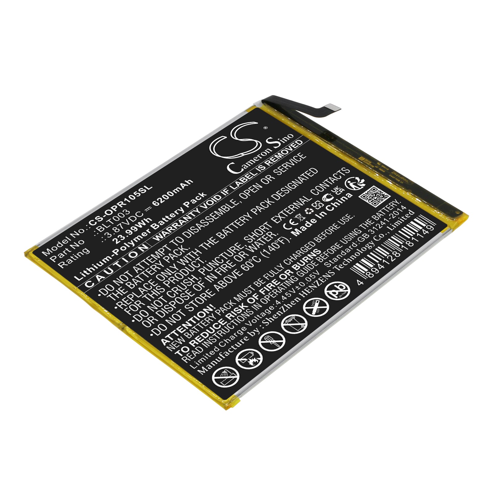 6200mAh Replacement Battery for Realme Pad Mini RMP2105 (Wi-Fi/4G/LTE) Tablet - BLT003 - Premium Power
