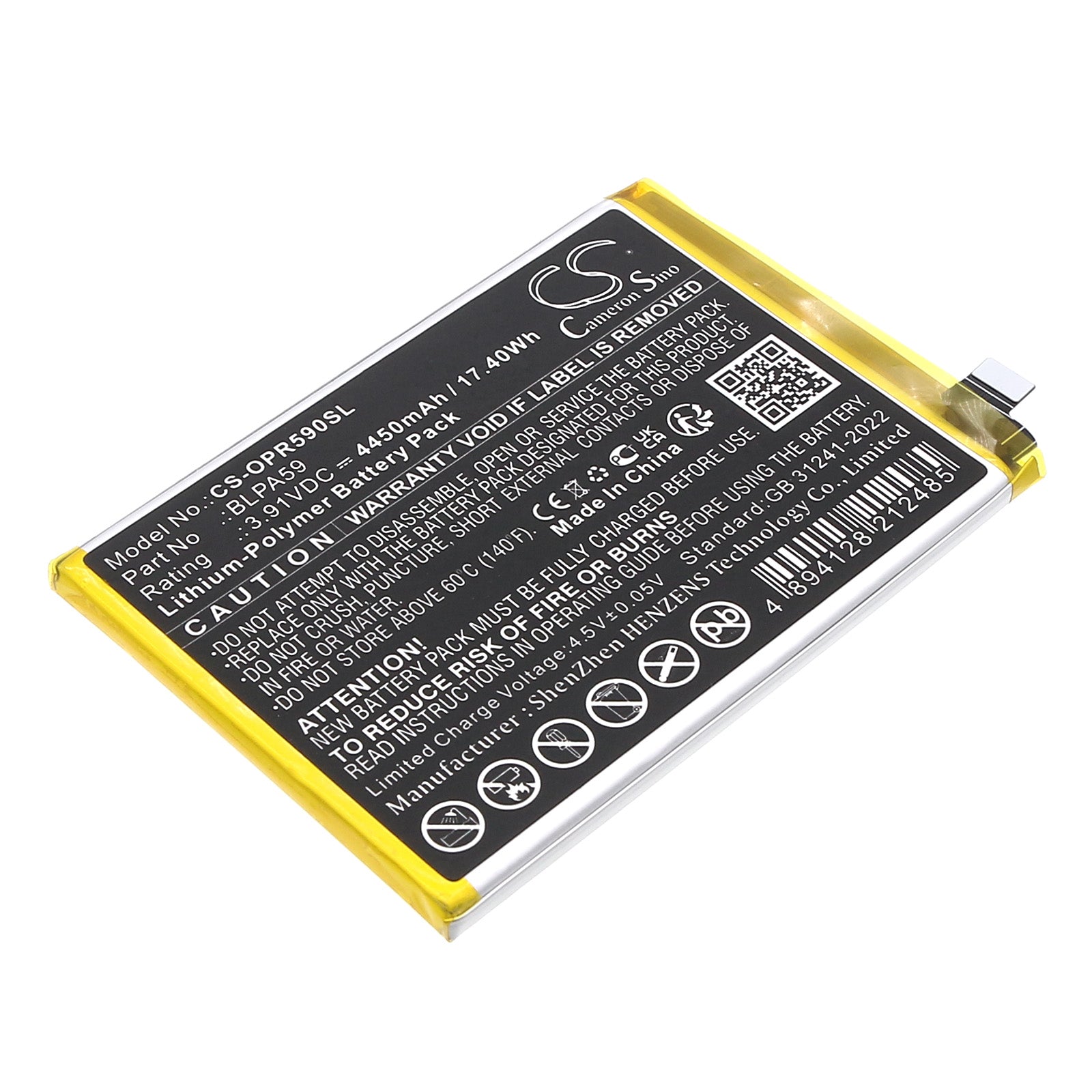 OPPO Reno12/Reno12 5G (CPH2625) Replacement Battery - 4850mAh Li-Polymer BLPA59 - Mobile Phone Battery
