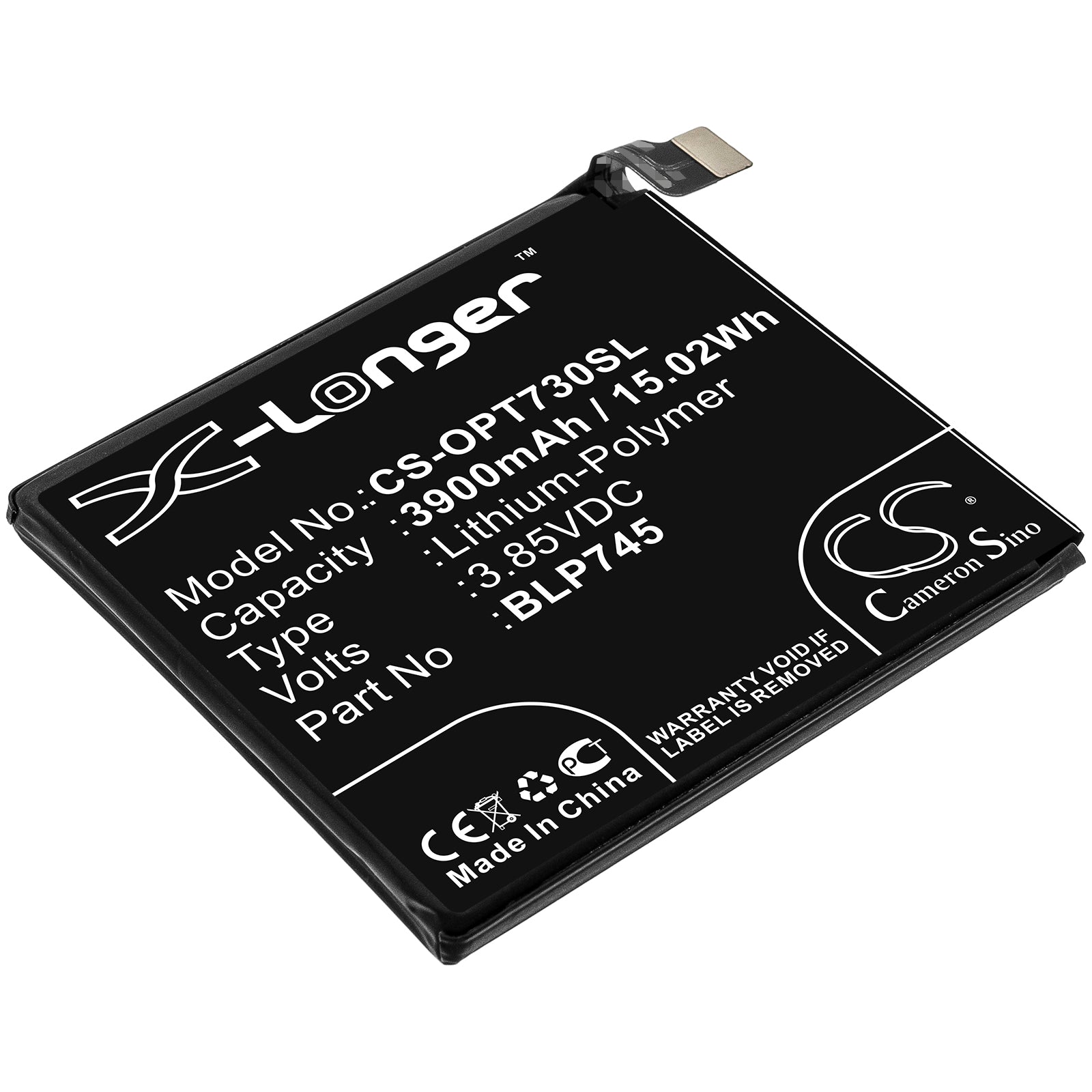 3900mAh Replacement Battery for OnePlus 7T Pro/5G (HD1910/11/13/25) - BLP745 Li-Polymer Battery 
