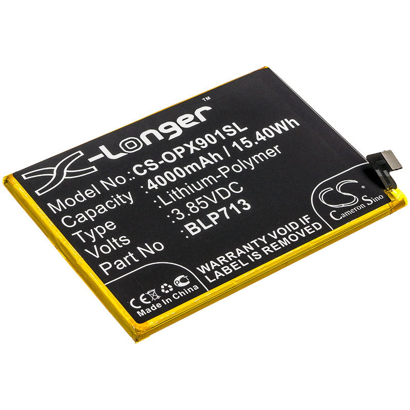 4000mAh Replacement Battery for OPPO RMX1901 & Realme X - 3.85V Li-Polymer Smartphone Battery
