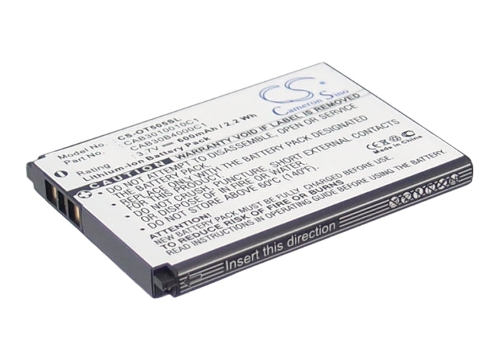 600mAh Battery Replacement for Alcatel OT & Vodafone VF Series Phones (3.7V Li-ion - Extended Life)
